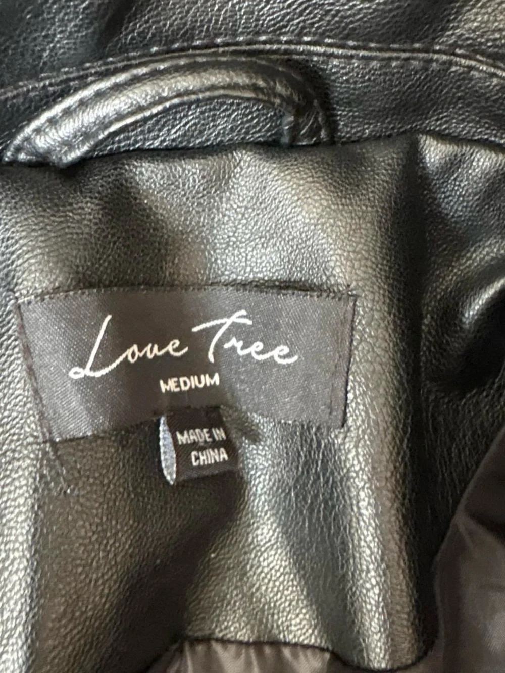 Love Tree Black Faux Leather Jacket - Picture 4 of 8